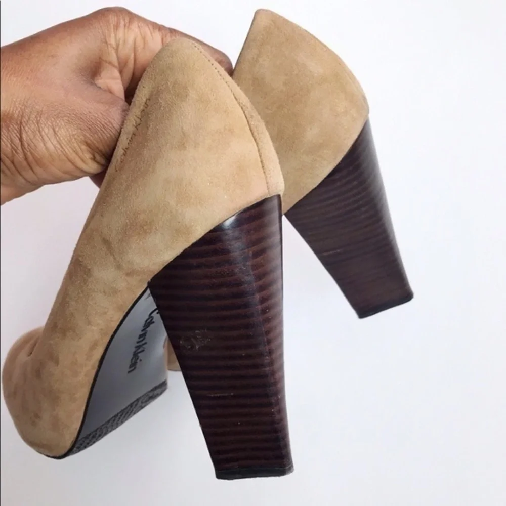 CALVIN KLEIN Platform Leather Pumps